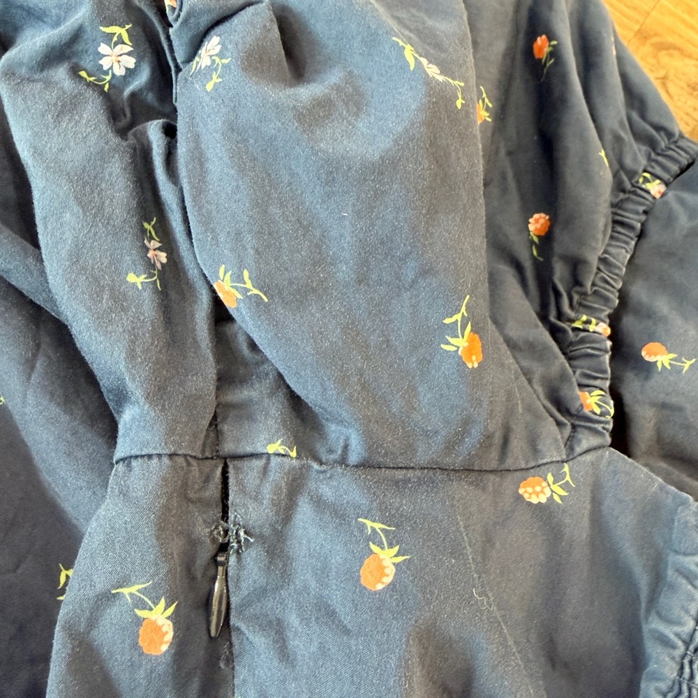 Hill House Navy Blue Floral Midi Matilda Dress - Picture 15 of 15